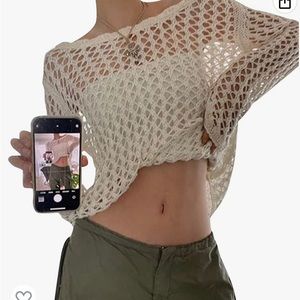 wide knit crochet sweater